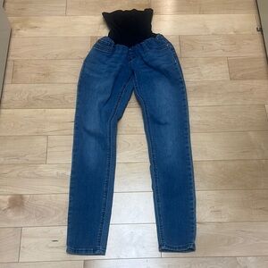 Indigo Blue High Rise Women's maternity straight leg Jeans size small
